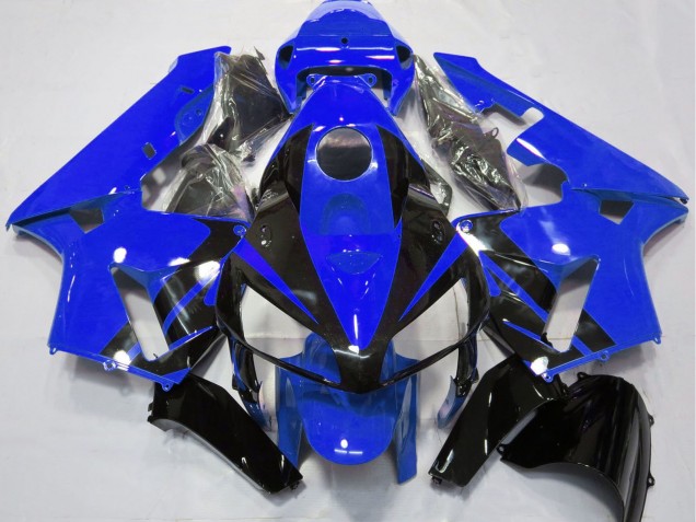 2005-2006 Blue Glossy Black Design Honda CBR600RR Motorcycle Fairings Canada