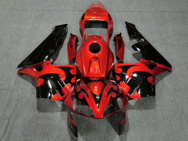 2003-2004 Red Glossy Black Honda CBR600RR Motorcycle Fairing Canada