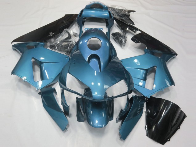 2003-2004 Light Blue Glossy Black Honda CBR600RR Motorcycle Fairing Canada