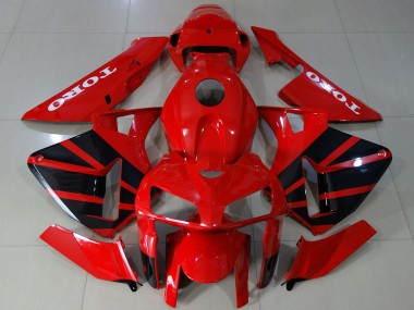 2005-2006 Glossy Red Black Honda CBR600RR Motorcycle Fairings Canada