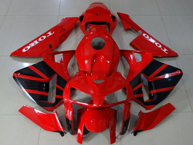 2005-2006 Glossy Red Black Honda CBR600RR Motorcycle Fairings Canada