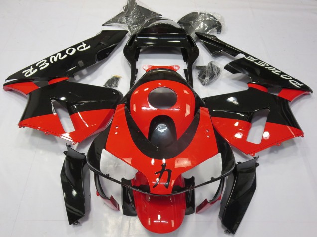 2003-2004 Red Glossy Black Power Honda CBR600RR Motorcycle Fairings Canada