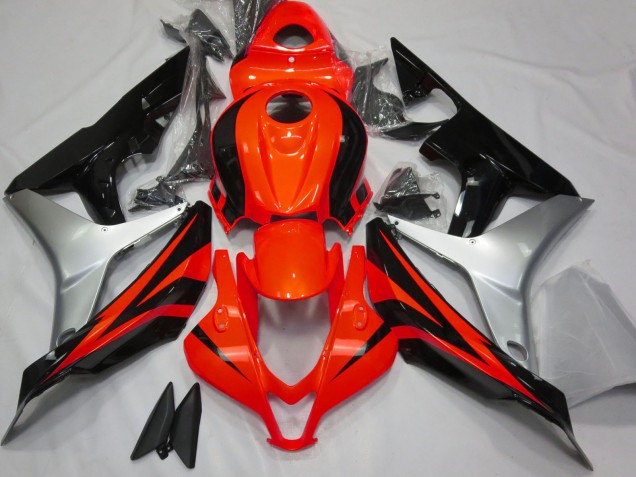 2007-2008 Silver Red Glossy Black OEM Style Honda CBR600RR Motorcycle Fairing Canada