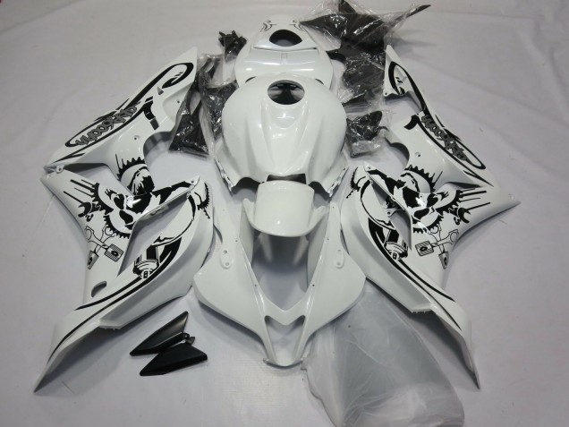 2007-2008 White Black Honda CBR600RR Motorcycle Fairings Canada