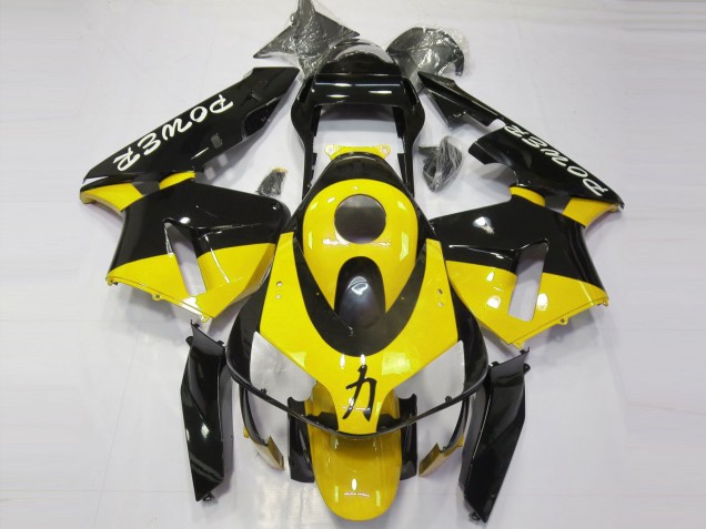 2003-2004 Yellow Glossy Black Power Honda CBR600RR Motorcycle Fairings Canada