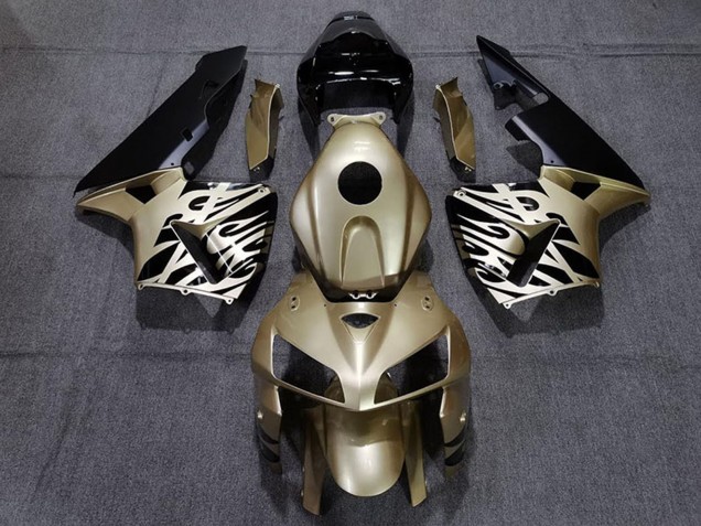 2005-2006 Gold Black White Honda CBR600RR Motorcycle Fairings Canada