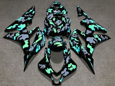 2007-2008 Green Grey Camouflage Honda CBR600RR Motorcycle Fairings Canada