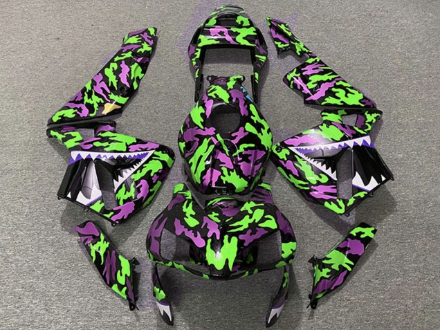 2003-2004 Green Pink Camouflage Shark Honda CBR600RR Motorcycle Fairings Canada