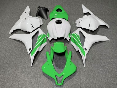 2009-2012 White Green Stripe Honda CBR600RR Motorcycle Fairings Canada