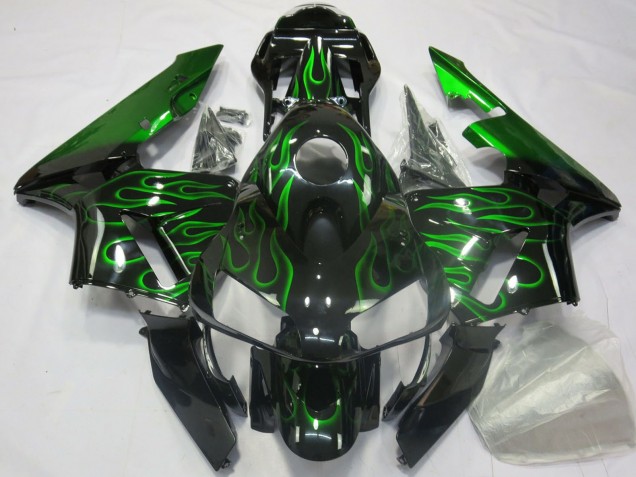 2003-2004 Glossy Black Blue Flame Honda CBR600RR Motorcycle Fairings Canada