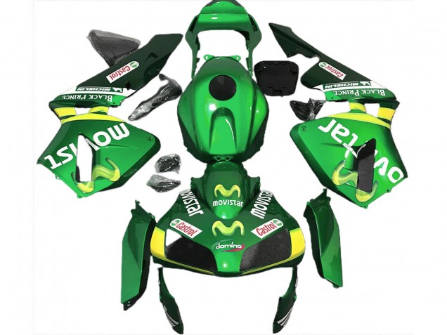 2003-2004 Green Yellow MoviStar Honda CBR600RR Motorcycle Fairings Canada
