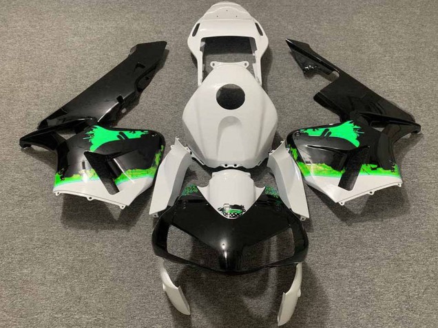 2003-2004 White Green Glossy Black Splatter Honda CBR600RR Motorcycle Fairings Canada