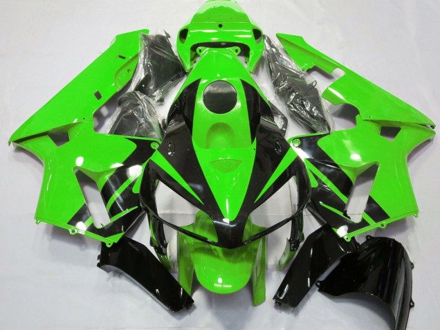 2005-2006 Green Glossy Black Design Honda CBR600RR Motorcycle Fairings Canada