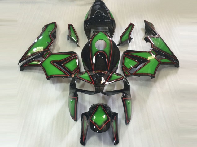 2005-2006 Green Black Red Outline Honda CBR600RR Motorcycle Fairings Canada