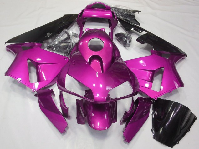 2003-2004 Hot Pink Glossy Black Honda CBR600RR Motorcycle Fairings Canada