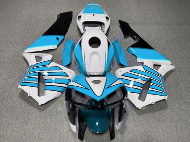 2005-2006 White Light Blue Wings Honda CBR600RR Motorcycle Fairings Canada