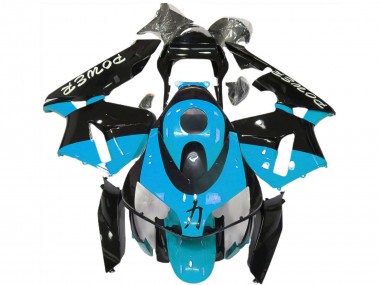 2003-2004 Light Blue Glossy Black Power Honda CBR600RR Motorcycle Fairings Canada