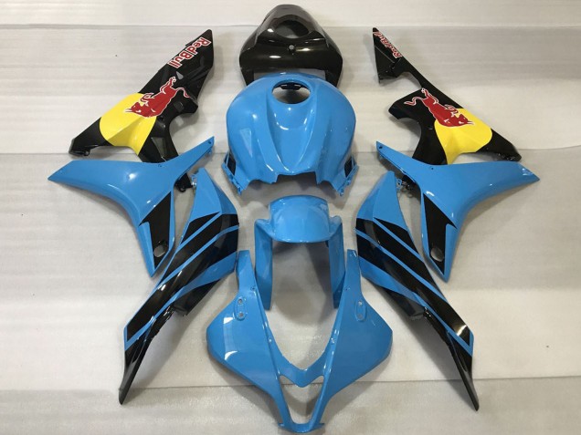 2007-2008 Light Blue Yellow Glossy Black Red Bull Honda CBR600RR Motorcycle Fairings Canada