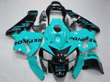 2003-2004 Light Blue Glossy Black Repsol Honda CBR600RR Motorcycle Fairings Canada