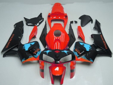 2005-2006 Red Light Blue Black Splatter Honda CBR600RR Motorcycle Fairings Canada