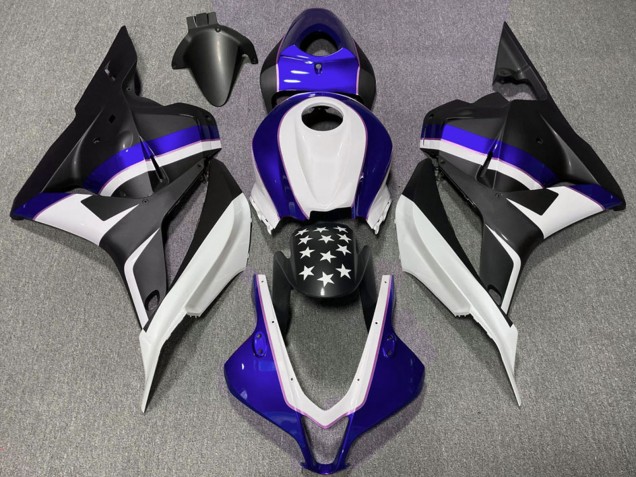 2009-2012 Dark Blue Matte Black Star Honda CBR600RR Motorcycle Fairings Canada