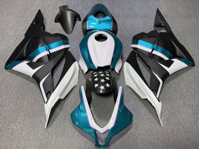 2009-2012 White Blue Matte Black Star Honda CBR600RR Motorcycle Fairings Canada