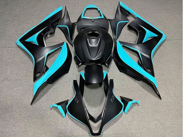 2007-2008 Cyan Blue Matte Black Honda CBR600RR Motorcycle Fairing Canada