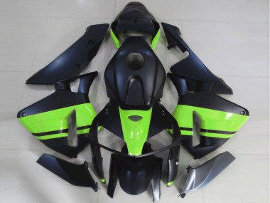2005-2006 Matte Black Light Green Honda CBR600RR Motorcycle Fairings Canada