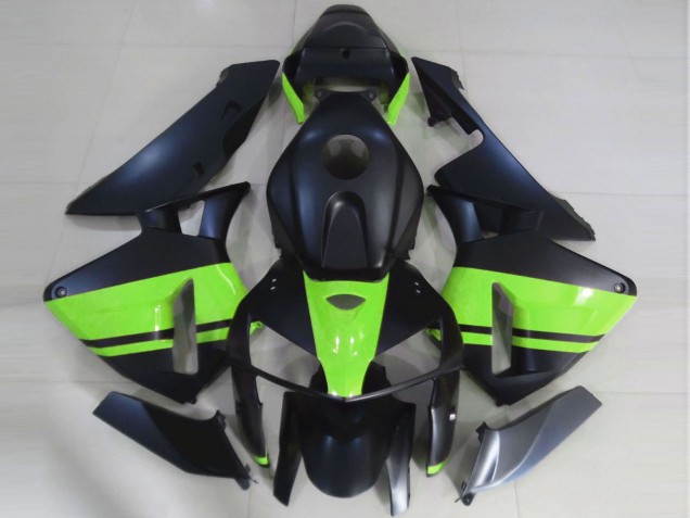 2005-2006 Matte Black Light Green Honda CBR600RR Motorcycle Fairings Canada
