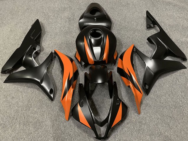 2007-2008 Orange Matte Black Honda CBR600RR Motorcycle Fairings Canada