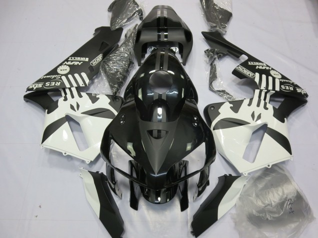 2005-2006 White Matte Black Puisher Logo Honda CBR600RR Motorcycle Fairings Canada