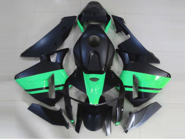 2005-2006 Matte Black Special Green Honda CBR600RR Motorcycle Fairings Canada