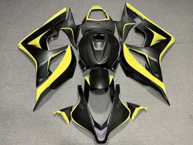 2007-2008 Yellow Matte Black Honda CBR600RR Motorcycle Fairings Canada