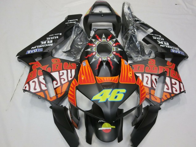 2003-2004 Matte Black Orange Yellow Rossi 46 Honda CBR600RR Motorcycle Fairings Canada