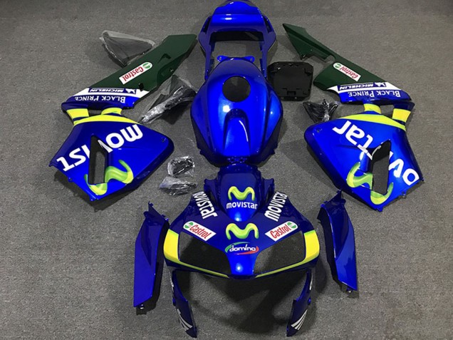 2003-2004 Blue Yellow Green MoviStar Honda CBR600RR Motorcycle Fairings Canada