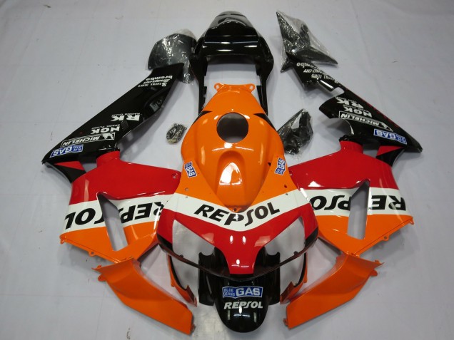 2003-2004 Orange White Red Glossy Black OEM Style Repsol Honda CBR600RR Motorcycle Fairings Canada
