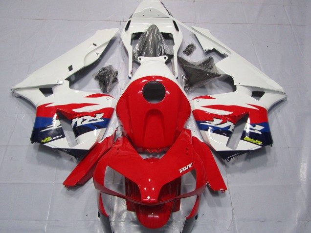2003-2004 White Red Blue RVF Style Honda CBR600RR Motorcycle Fairings Canada