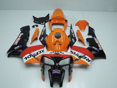 2005-2006 Orange Red White Black One Heart Repsol Honda CBR600RR Motorcycle Fairings Canada