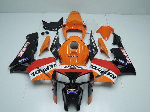 2005-2006 Orange Red White Black One Heart Repsol Honda CBR600RR Motorcycle Fairings Canada