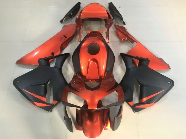 2003-2004 Orange Matte Black Honda CBR600RR Motorcycle Fairings Canada
