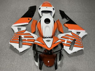 2005-2006 White Orange Wings Honda CBR600RR Motorcycle Fairings Canada