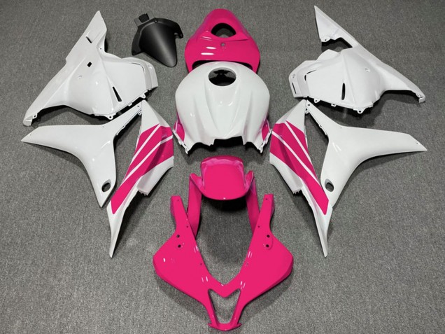 2009-2012 White Pink Stripe Honda CBR600RR Motorcycle Fairings Canada