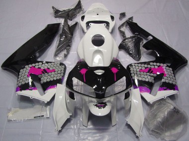 2005-2006 Pink Splatter on Glossy Black Honda CBR600RR Motorcycle Fairings Canada
