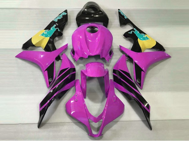 2007-2008 Pink Yellow Glossy Black Blue Bull Honda CBR600RR Motorcycle Fairings Canada