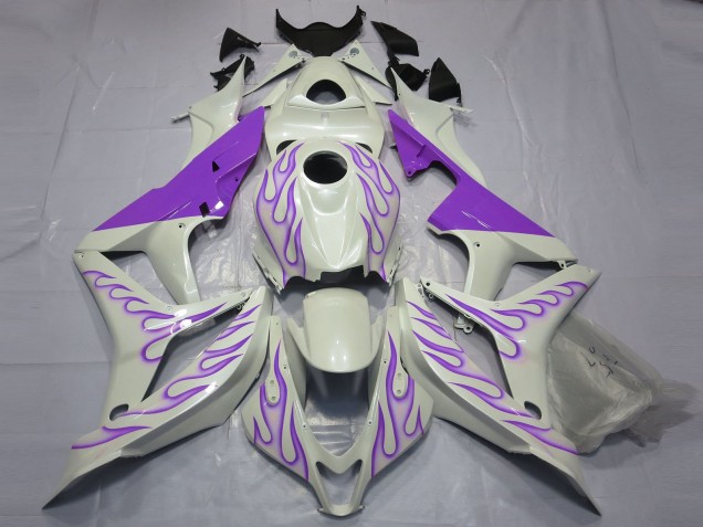 2007-2008 White Purple Flame Honda CBR600RR Motorcycle Fairings Canada