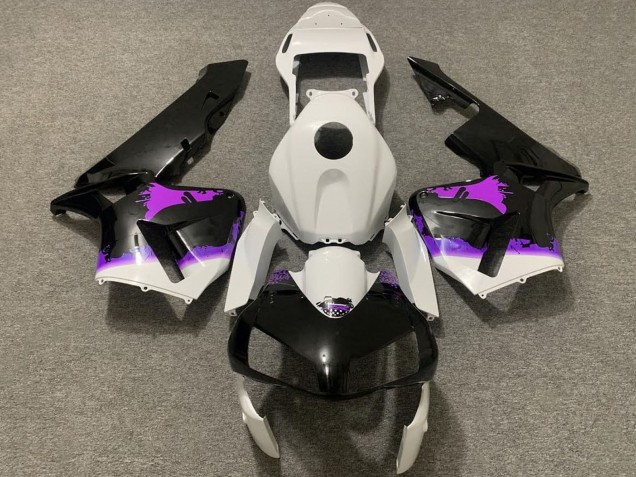 2003-2004 White Purple Glossy Black Splatter Honda CBR600RR Motorcycle Fairings Canada
