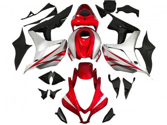 2007-2008 Silver Red Glossy Black OEM Style Honda CBR600RR Motorcycle Fairings Canada