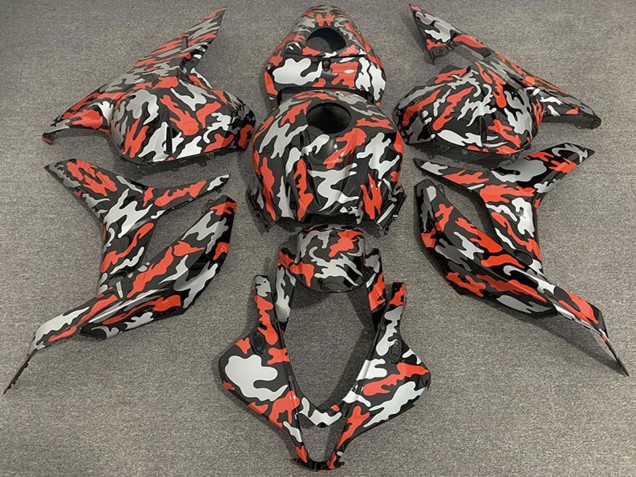 2009-2012 Red Grey Camouflage Honda CBR600RR Motorcycle Fairings Canada