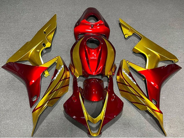 2007-2008 Gold Red Honda CBR600RR Motorcycle Fairings Canada