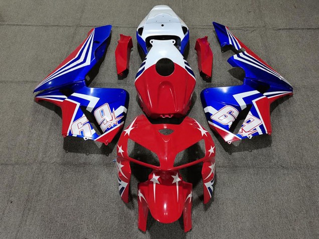 2005-2006 White Red Blue 69 Honda CBR600RR Motorcycle Fairings Canada